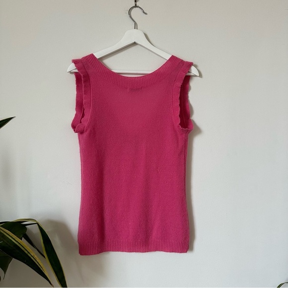 Calypso Pink Cashmere Knit Sweater Vest Size M - Picture 2 of 5